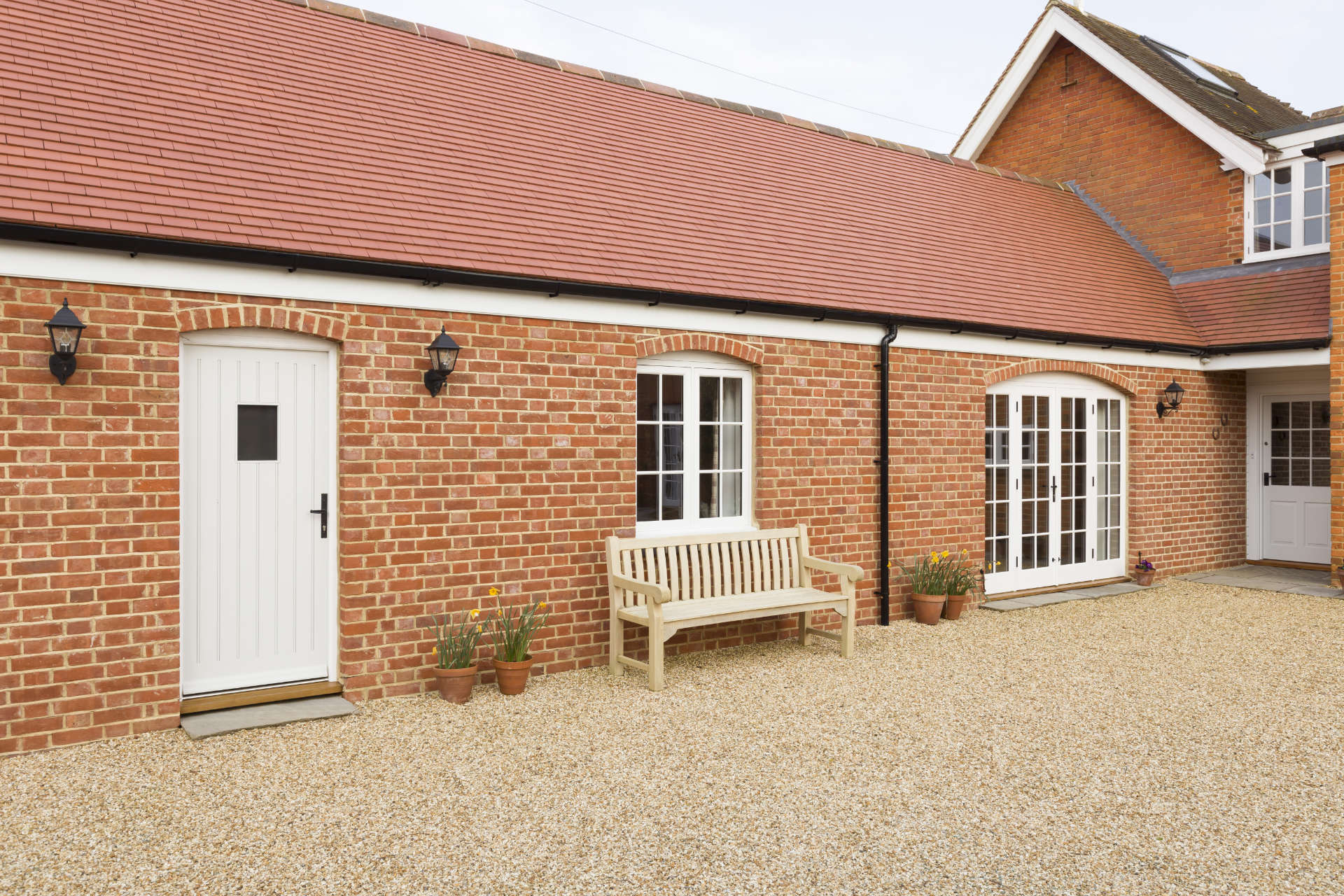 Home extension or addition, UK barn conversion to provide a single storey granny annexe, annex